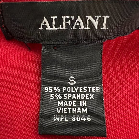 Alfani Womens Red Ruffle Bell Sleeve Round Neck Pullover Blouse Top Size Small - Picture 8 of 8